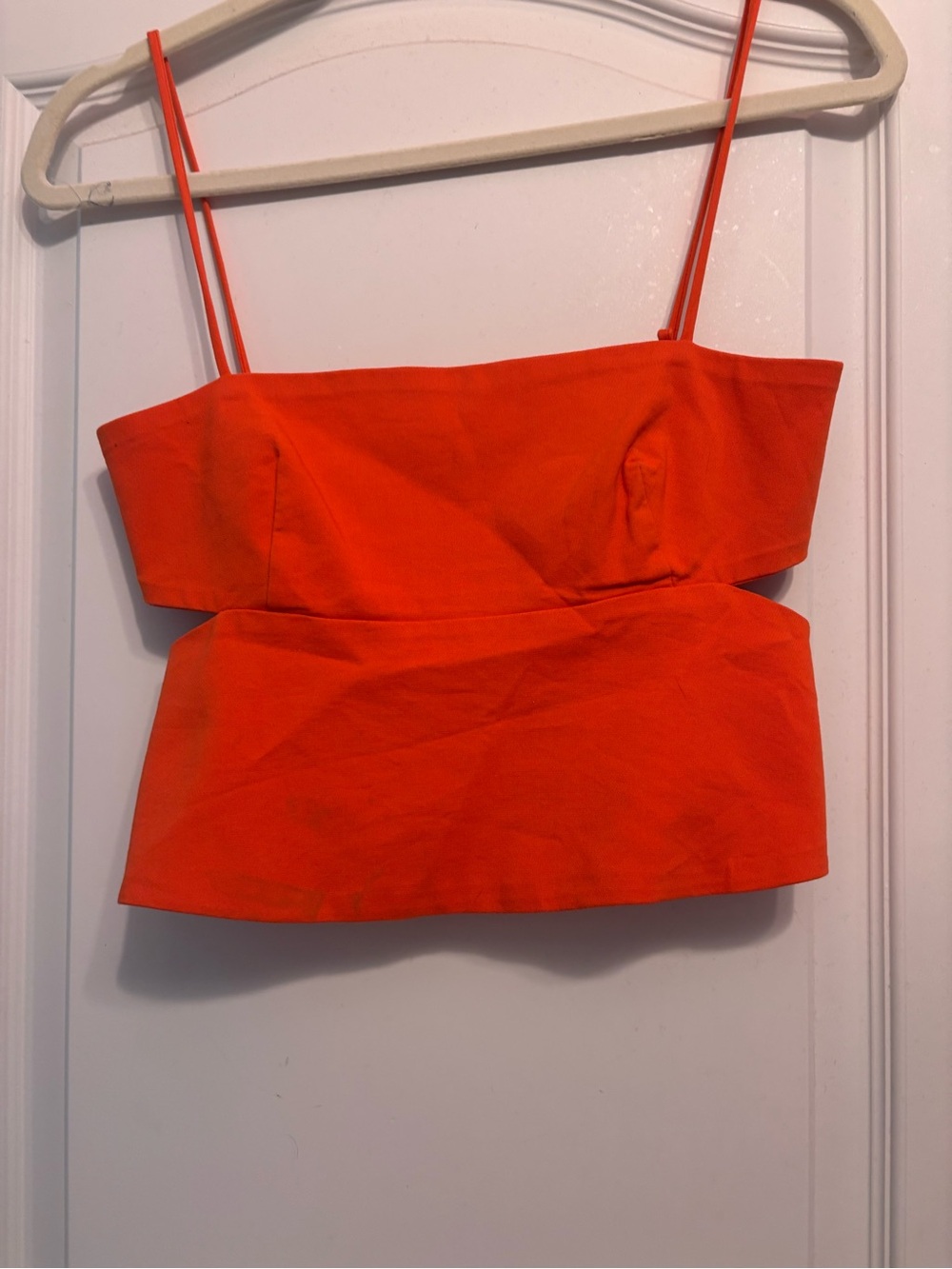 Zara Women’s Orange Strap Crop Top